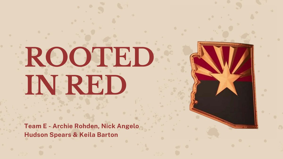Title slide from Rooted in Red, an Arizona Cardinals influencer marketing case