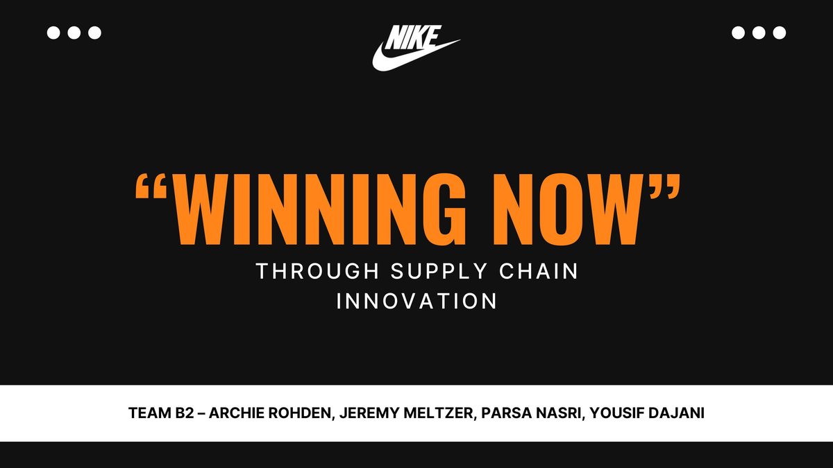 Title slide from Winning Now, a Nike supply chain case study